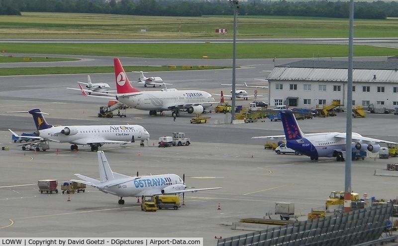 Vienna International Airport, Vienna Austria (LOWW) - Afternoon view on apron B.