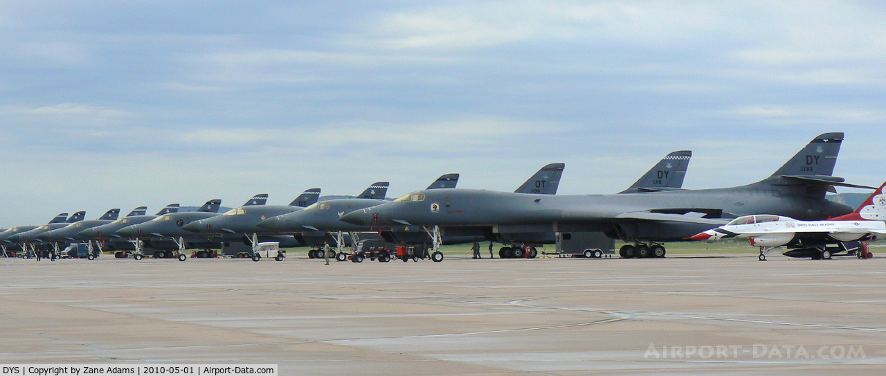 Dyess Afb Airport (DYS) - B-1B flight line at Dyess AFB
