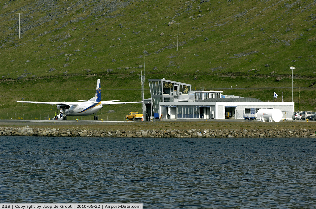 Ísafjörður Airport, Ísafjörður Iceland (BIIS) - regional airport in the northwest of Iceland. TF-JMN is on the flightline