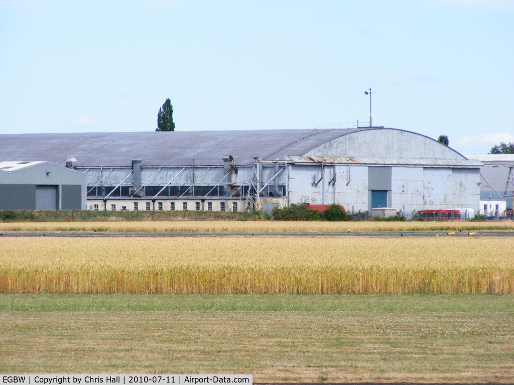 Wellesbourne Mountford Airfield Airport, Wellesbourne, England United Kingdom (EGBW) - one of the original WWII hangars at Wellesbourne which is now part of an industrial estate on the eastern side of the airfield