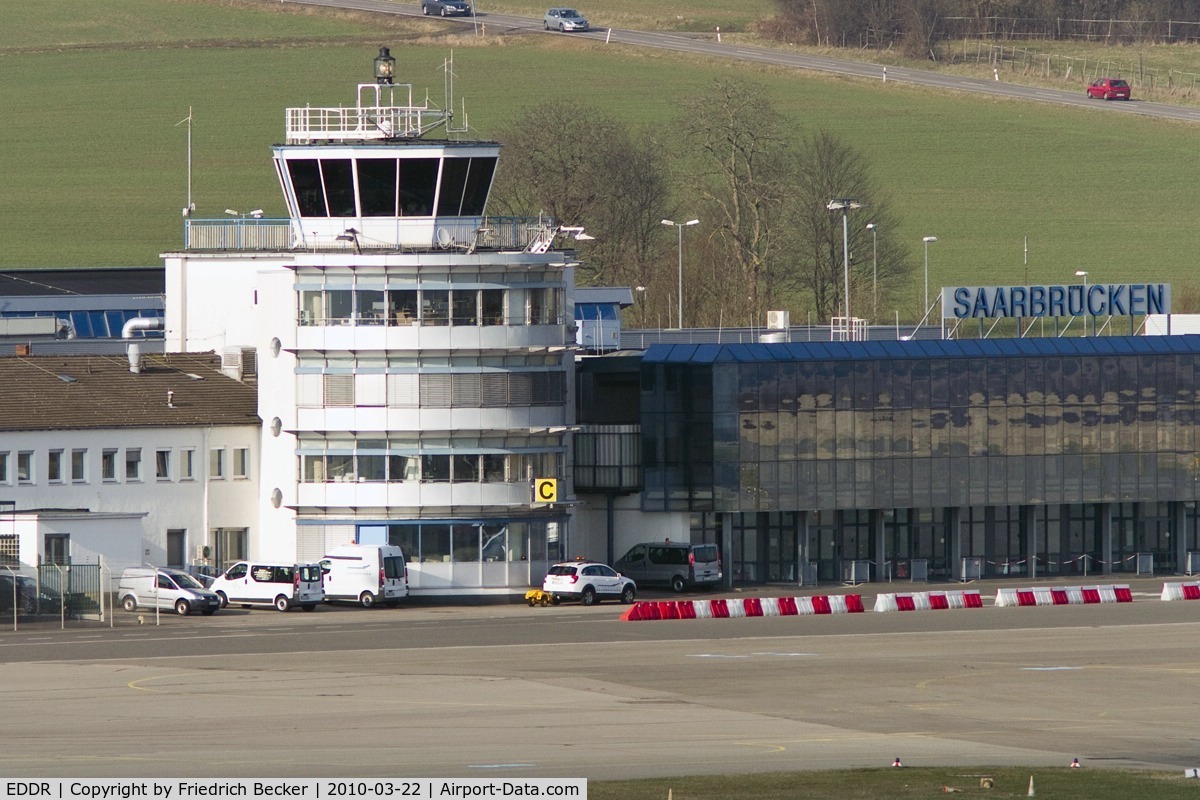 Saarbrücken Airport, Saarbrücken Germany (EDDR) - control Tower, seen from the southwest