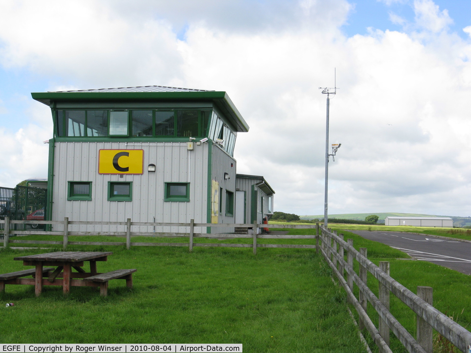Haverfordwest Aerodrome Airport, Haverfordwest, Wales United Kingdom (EGFE) - Modern control tower at Haverfordwest Airport.