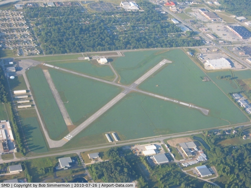 Smith Field Airport (SMD) - Looking SSW, all projects are done.