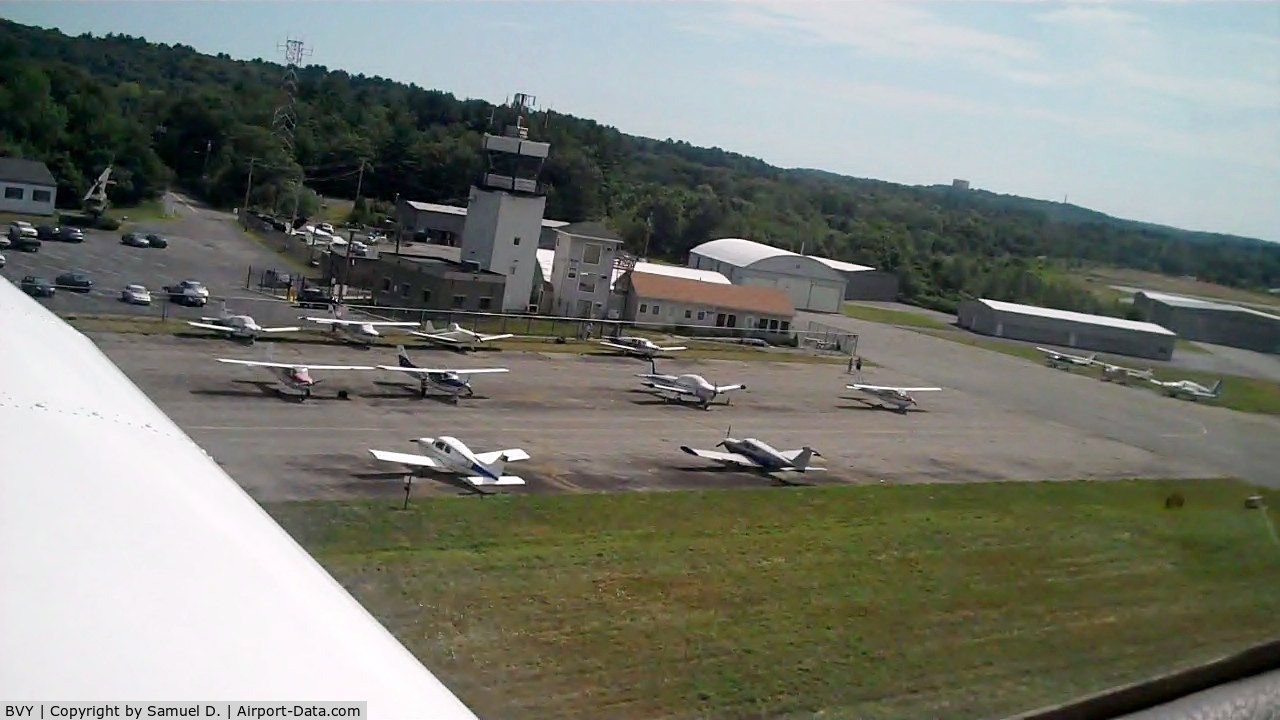 Beverly Municipal Airport (BVY) - Me taking off runway 16. Passenger got this great photo!