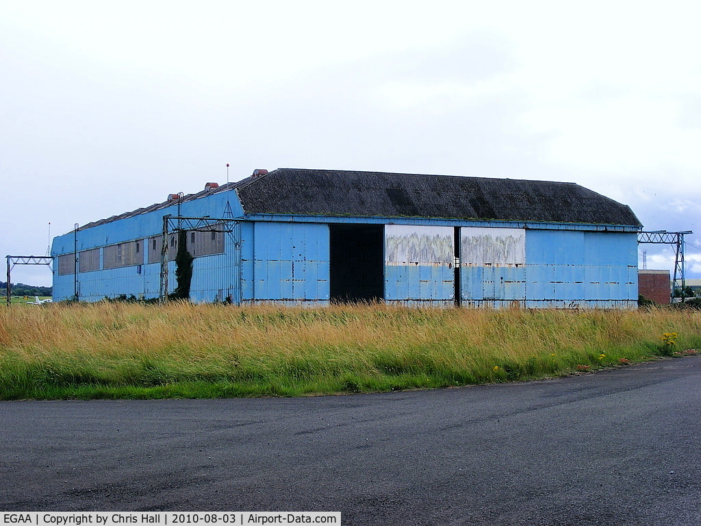 Belfast International Airport, Belfast, Northern Ireland United Kingdom (EGAA) - one of the former RAF hangars at Belfast International Airport which is the former RAF Aldergrove