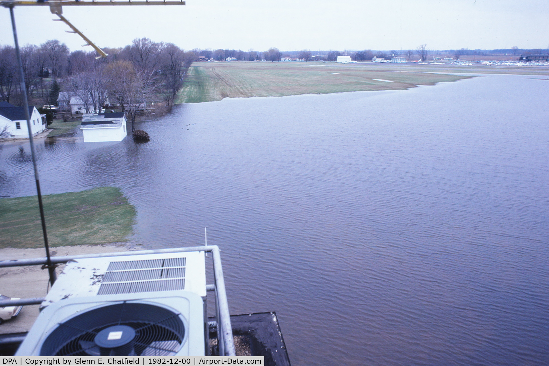 Dupage Airport (DPA) - Flooding seen from the Control Tower looking north