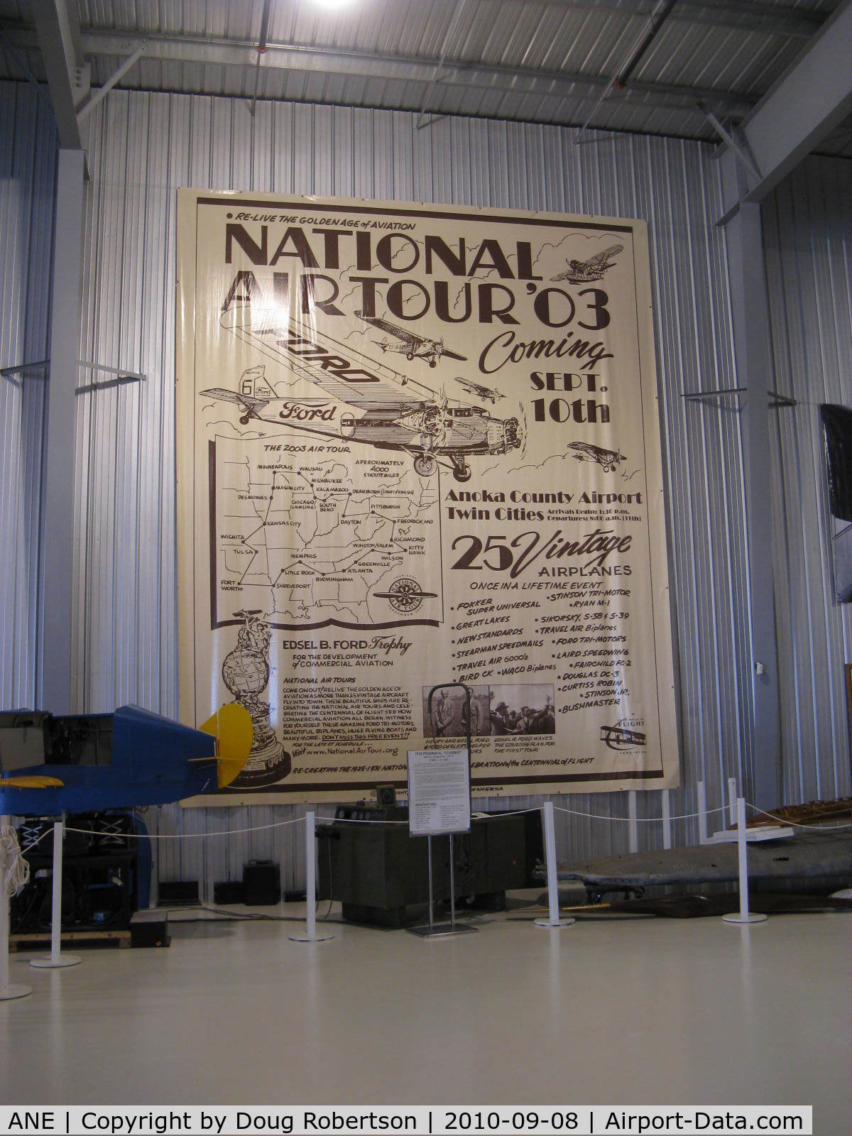Anoka County-blaine Arpt(janes Field) Airport (ANE) - Greg Herrick, Founder of Golden Wings Museum at ANE organized the 2003 100th Anniversary of Flight National Air Tour, at Golden Wings Museum.