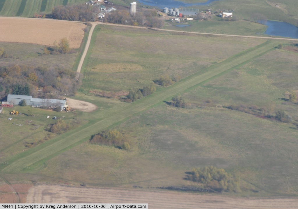 Angen Field Airport (MN44) - A shot of Angen Field from 2500'.