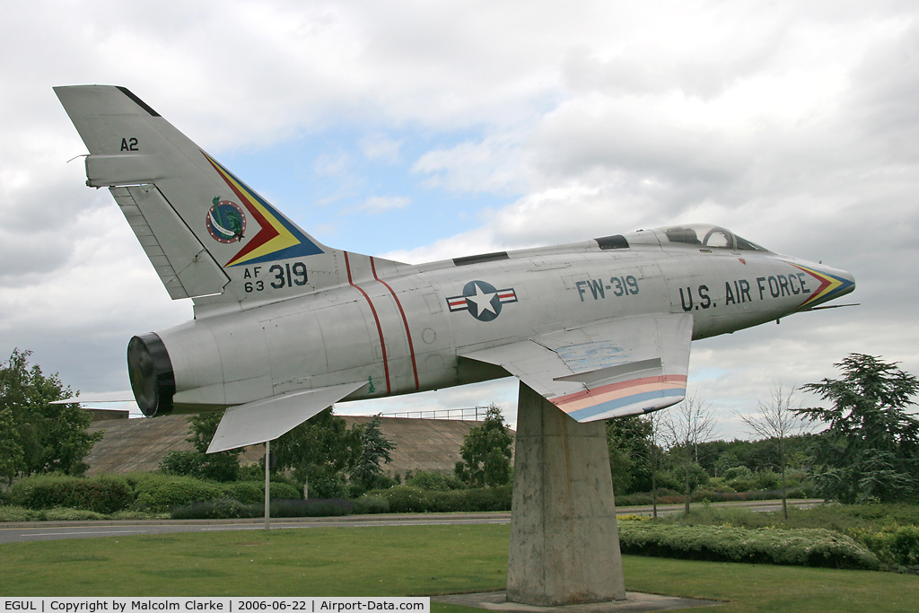 RAF Lakenheath Airport, Lakenheath, England United Kingdom (EGUL) - North American F-100D Super Sabre 54-2269 re-serialled to 63-0319. The 