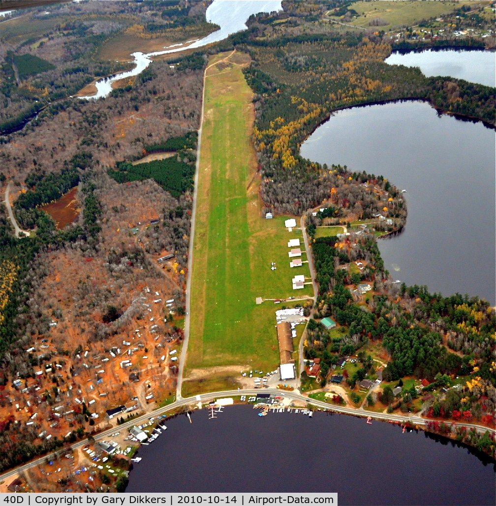 Three Lakes Municipal Airport (40D) - Three Lakes, from the north looking south.