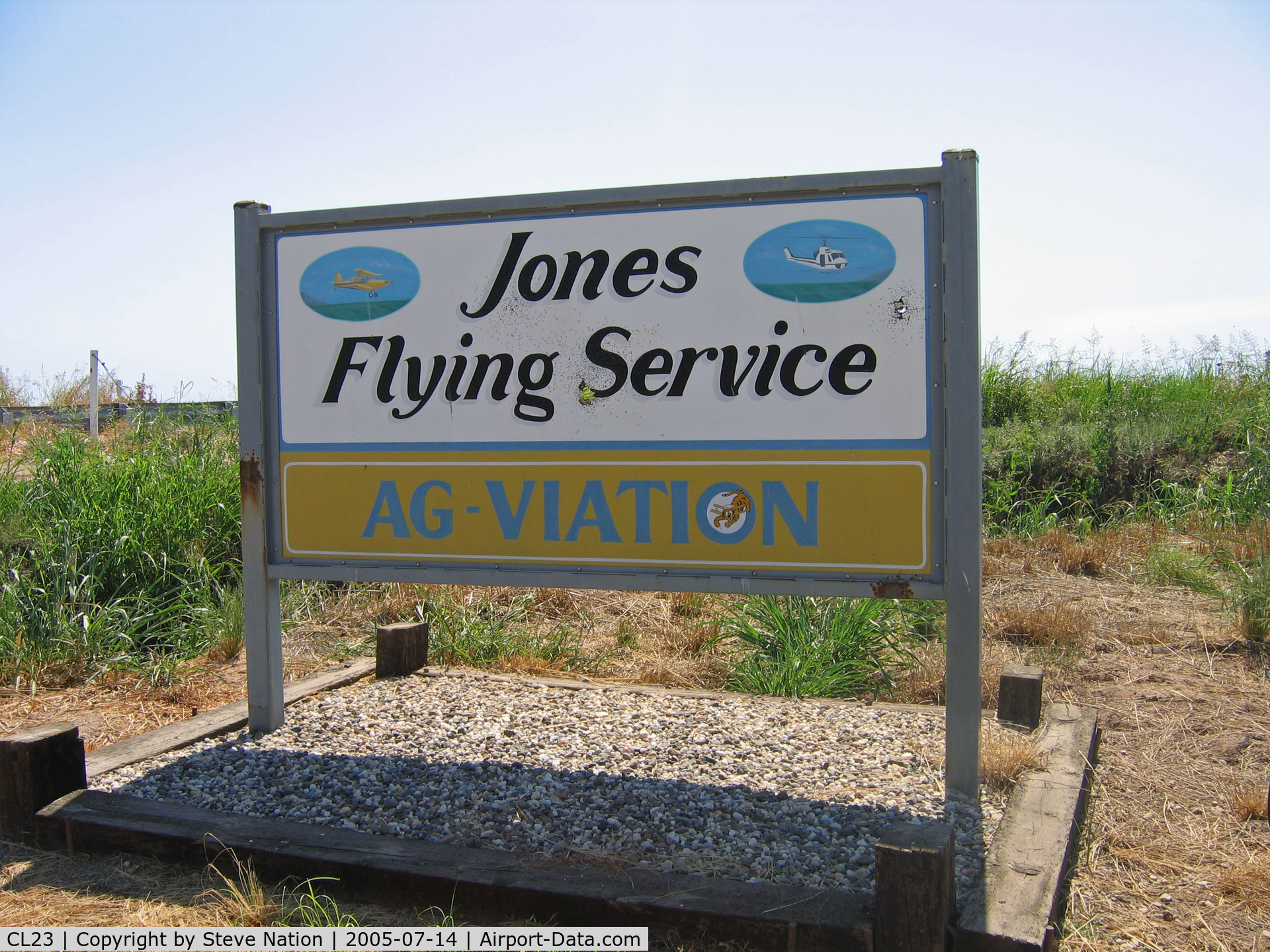 Jones/ag-viation Airport (CL23) - You've arrived - Jones Flying Service/Ag-viation welcoming sign at entrance to their Biggs, CA airstrip