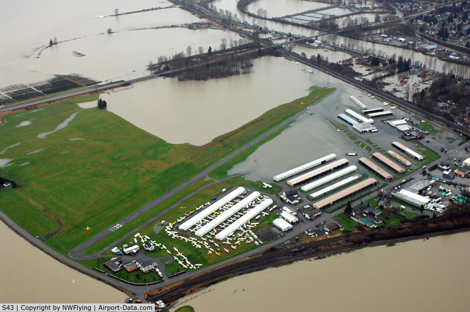 Harvey Field Airport (S43) - 2009 Flood View