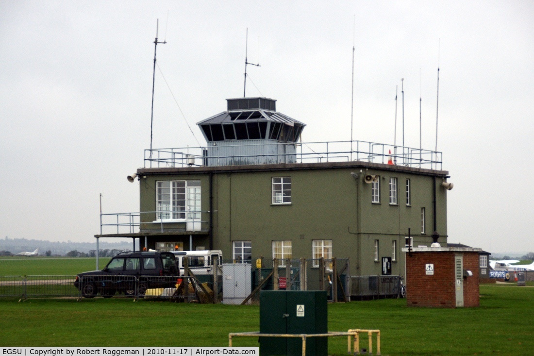 Duxford Airport, Cambridge, England United Kingdom (EGSU) - Controletower as seen from the TFc hangar.