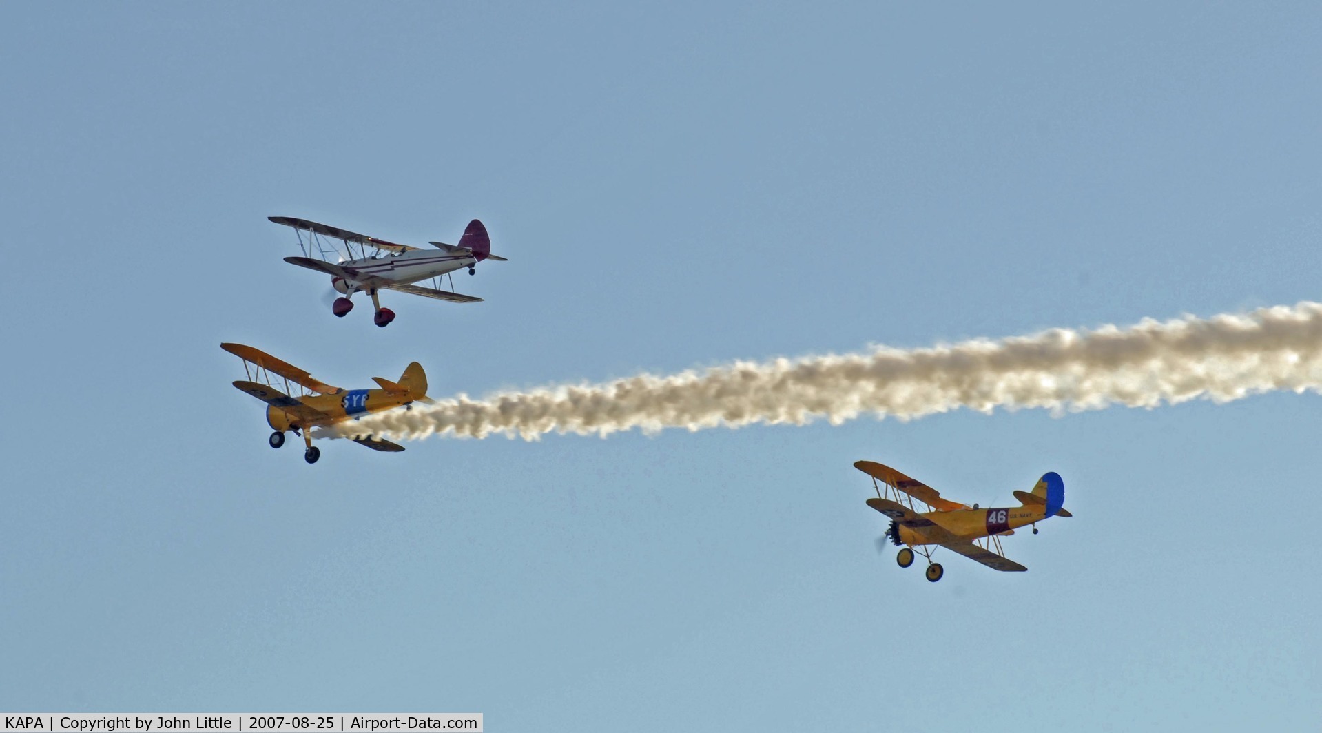 Centennial Airport (APA) - Biplane Flyover, early evening