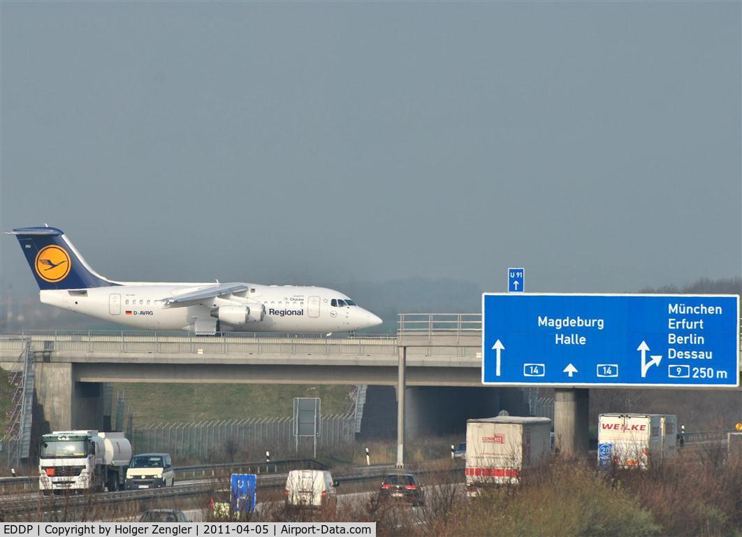 Leipzig/Halle Airport, Leipzig/Halle Germany (EDDP) - Traffic on and under western Autobahn bridge.......