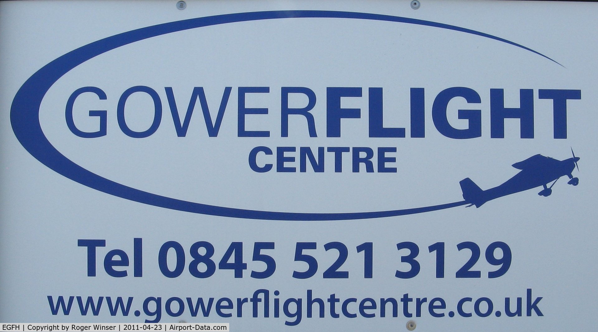 Swansea Airport, Swansea, Wales United Kingdom (EGFH) - Swansea Airport based Gower Flight Centre logo
