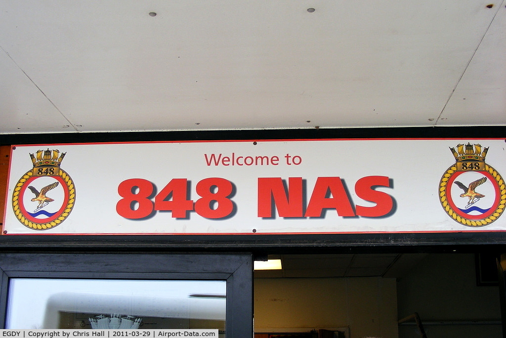 RNAS Yeovilton Airport, Yeovil, England United Kingdom (EGDY) - at the entrance to the 848 NAS hangar