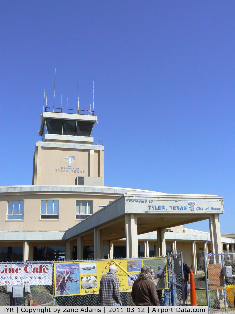 Tyler Pounds Regional Airport (TYR) - Tyler Control Tower and old terminal building. 