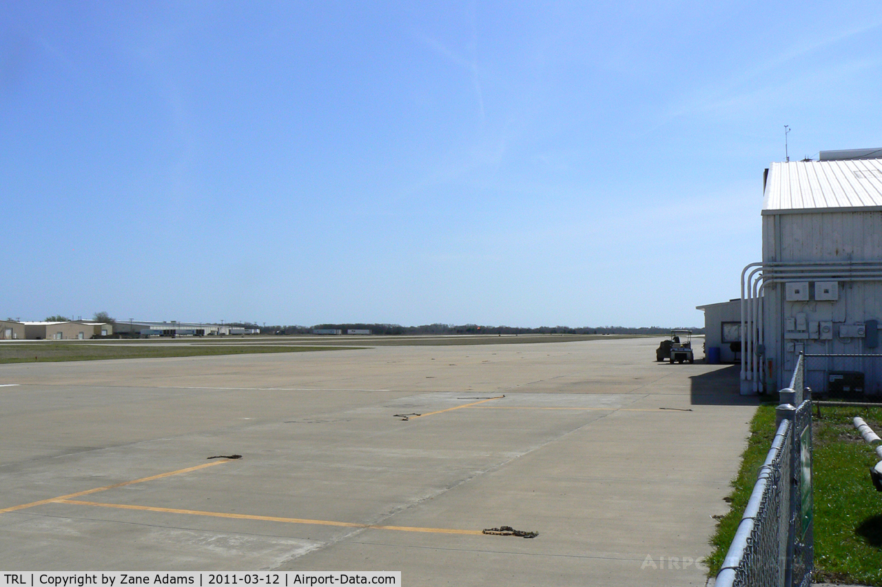 Terrell Municipal Airport (TRL) - The ramp at Terrell, TX; a former WWII US and British training field.