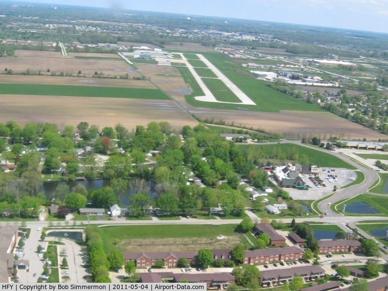 Greenwood Municipal Airport (HFY) - Looking north from base - RWY 1