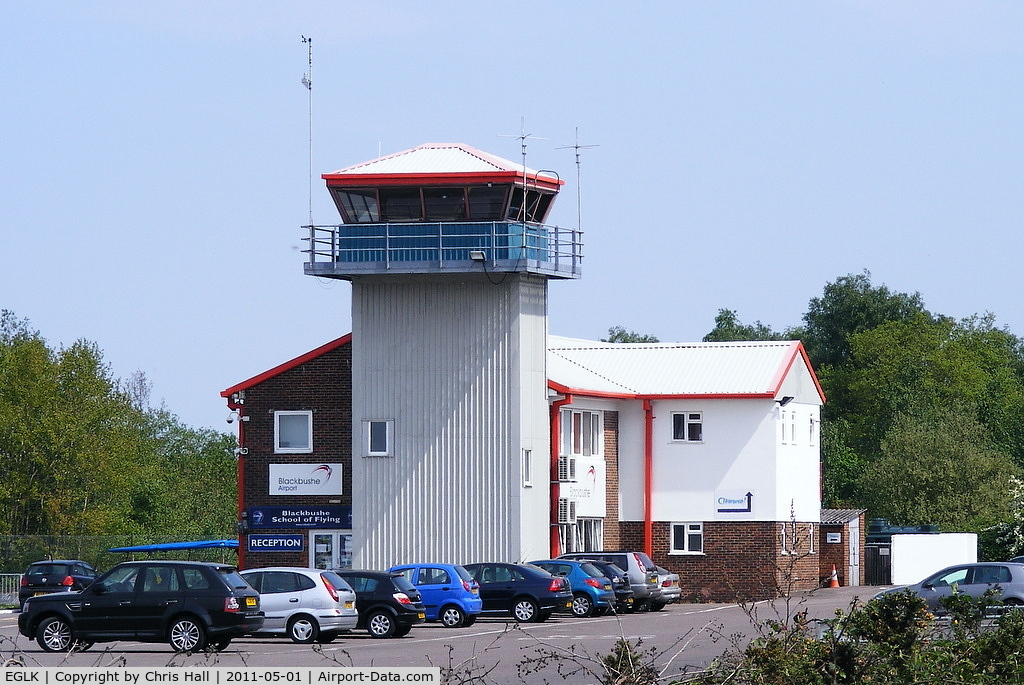 Blackbushe Airport, Camberley, England United Kingdom (EGLK) - Blackbushe  Airport Tower and Terminal Building