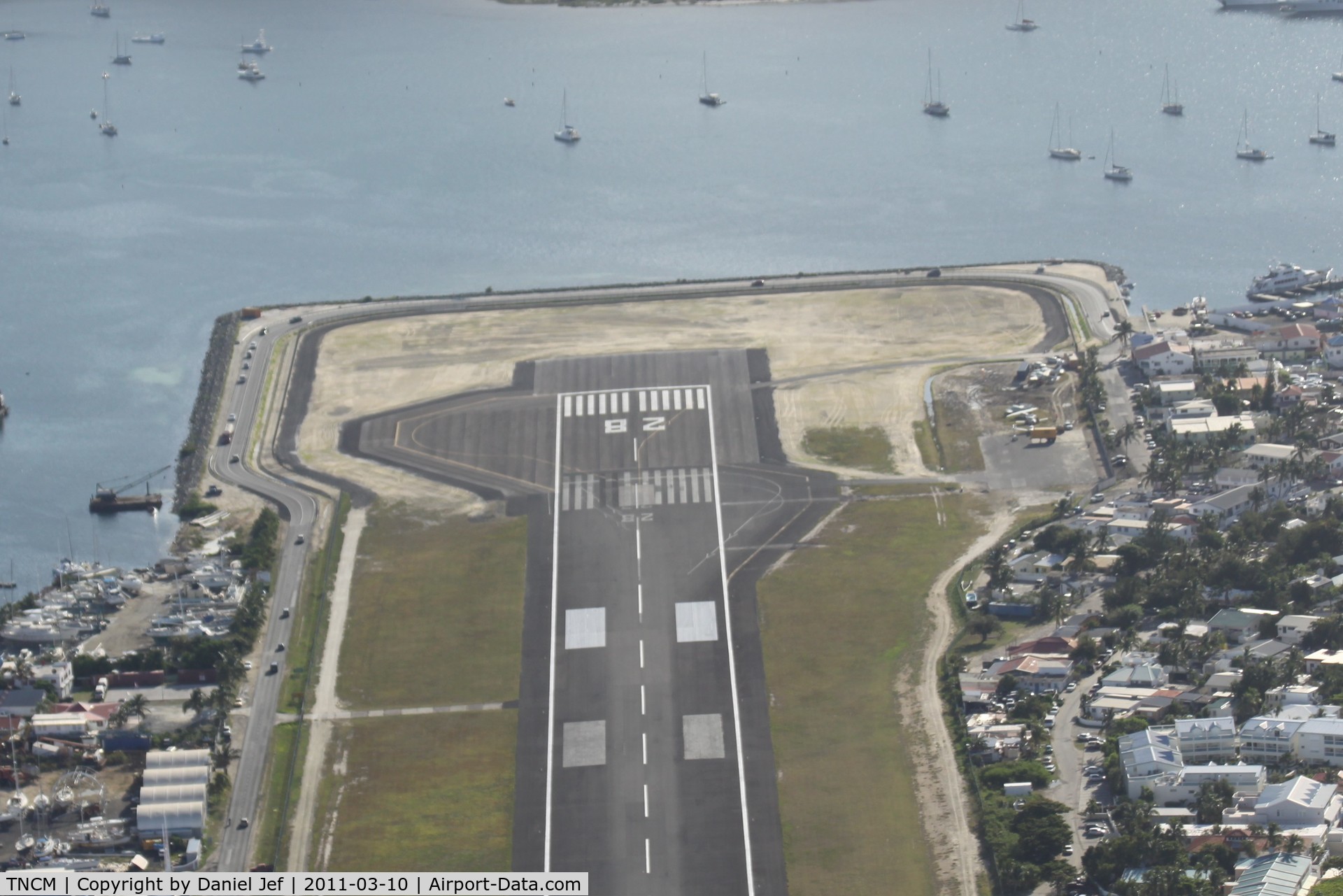 Princess Juliana International Airport, Philipsburg, Sint Maarten Netherlands Antilles (TNCM) - Extention at TNCM off runway 28