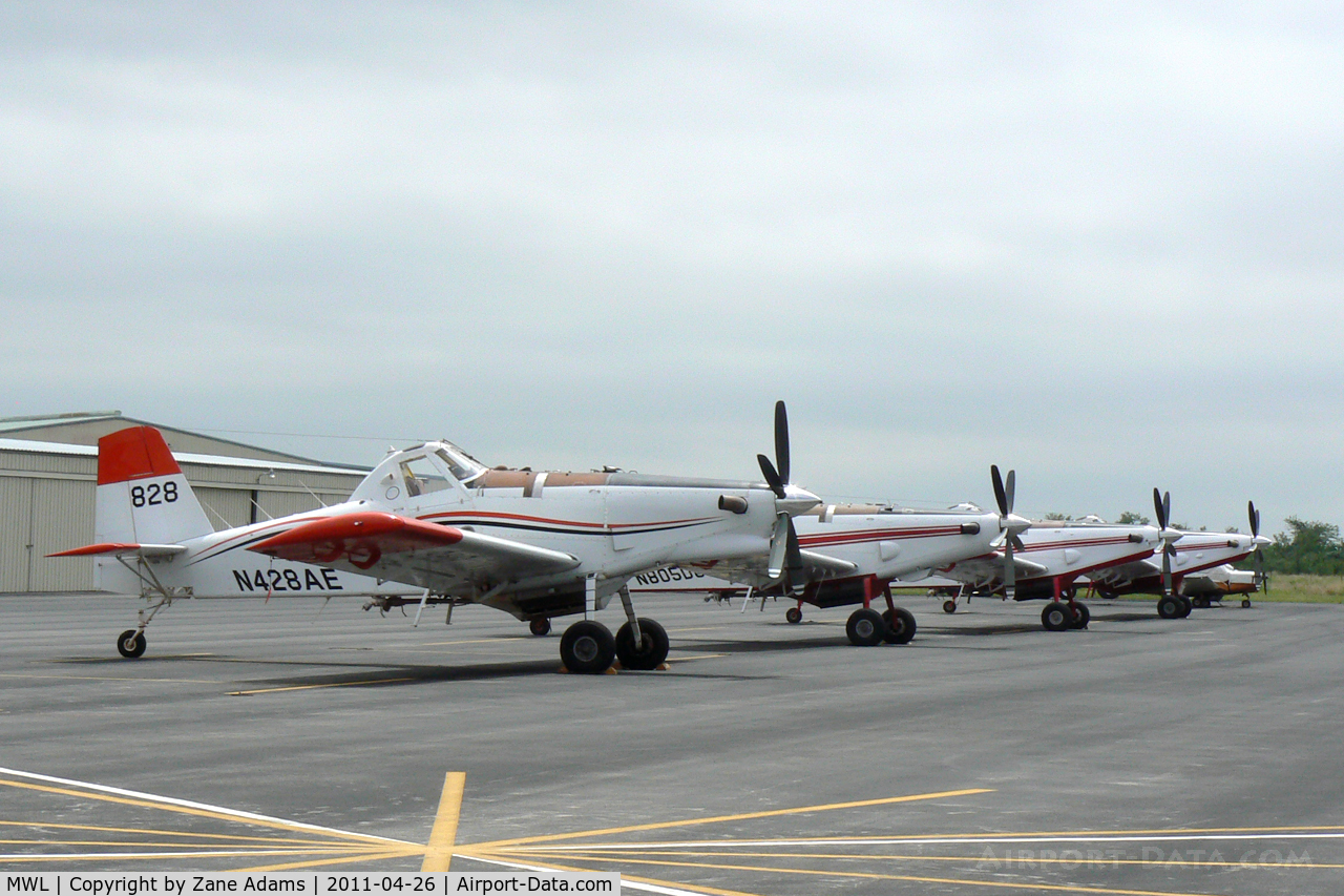 Mineral Wells Airport (MWL) - Single Engine Air Tankers in Texas for the Possum Kingdom Fire - At Mineral Wells Airport 