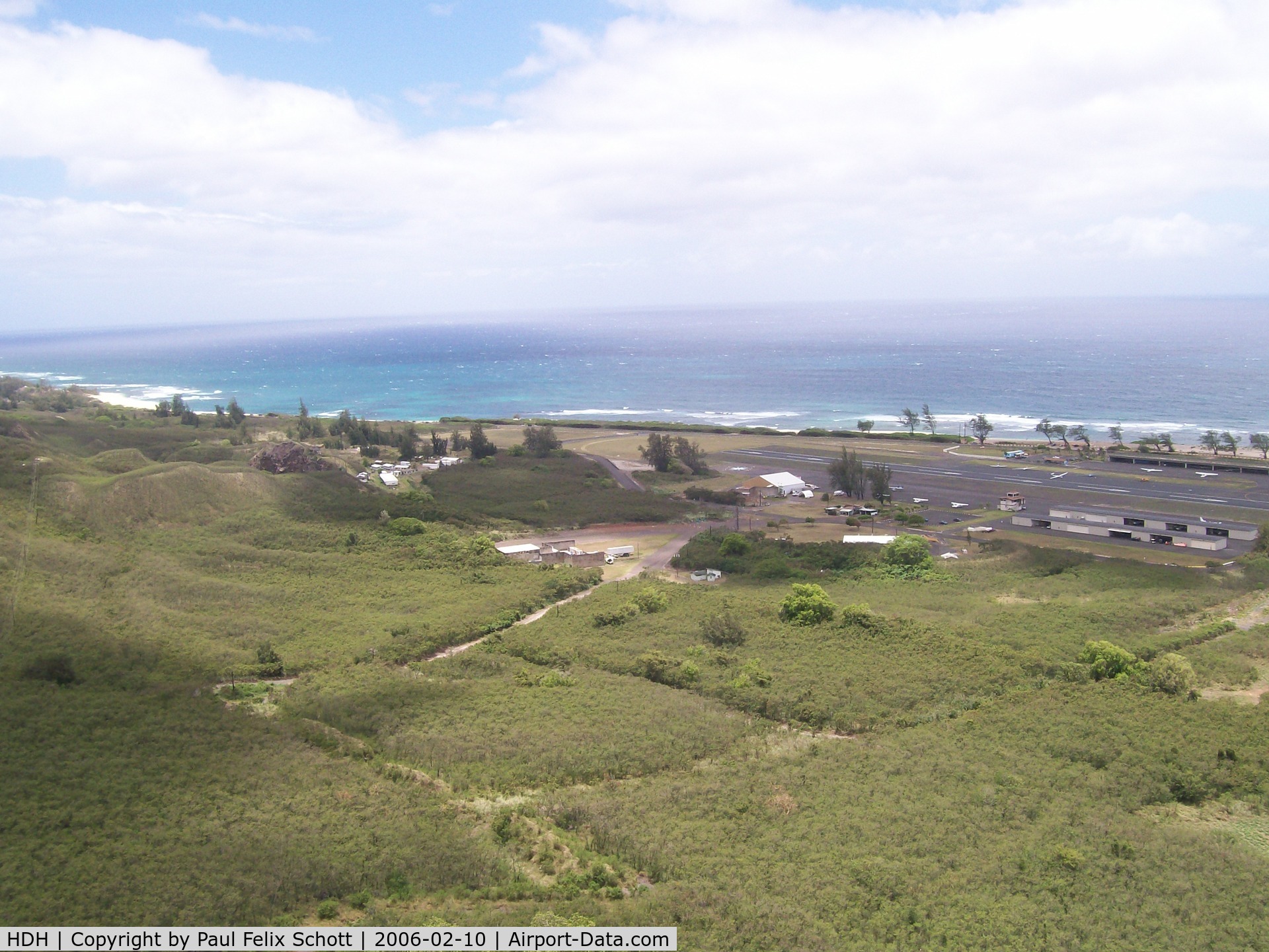 Dillingham Airfield Airport (HDH) - Flying military aircraft low along side the Mt. Ridge Dillingham Airfield Hawaii. Photo is looking northeast at runway