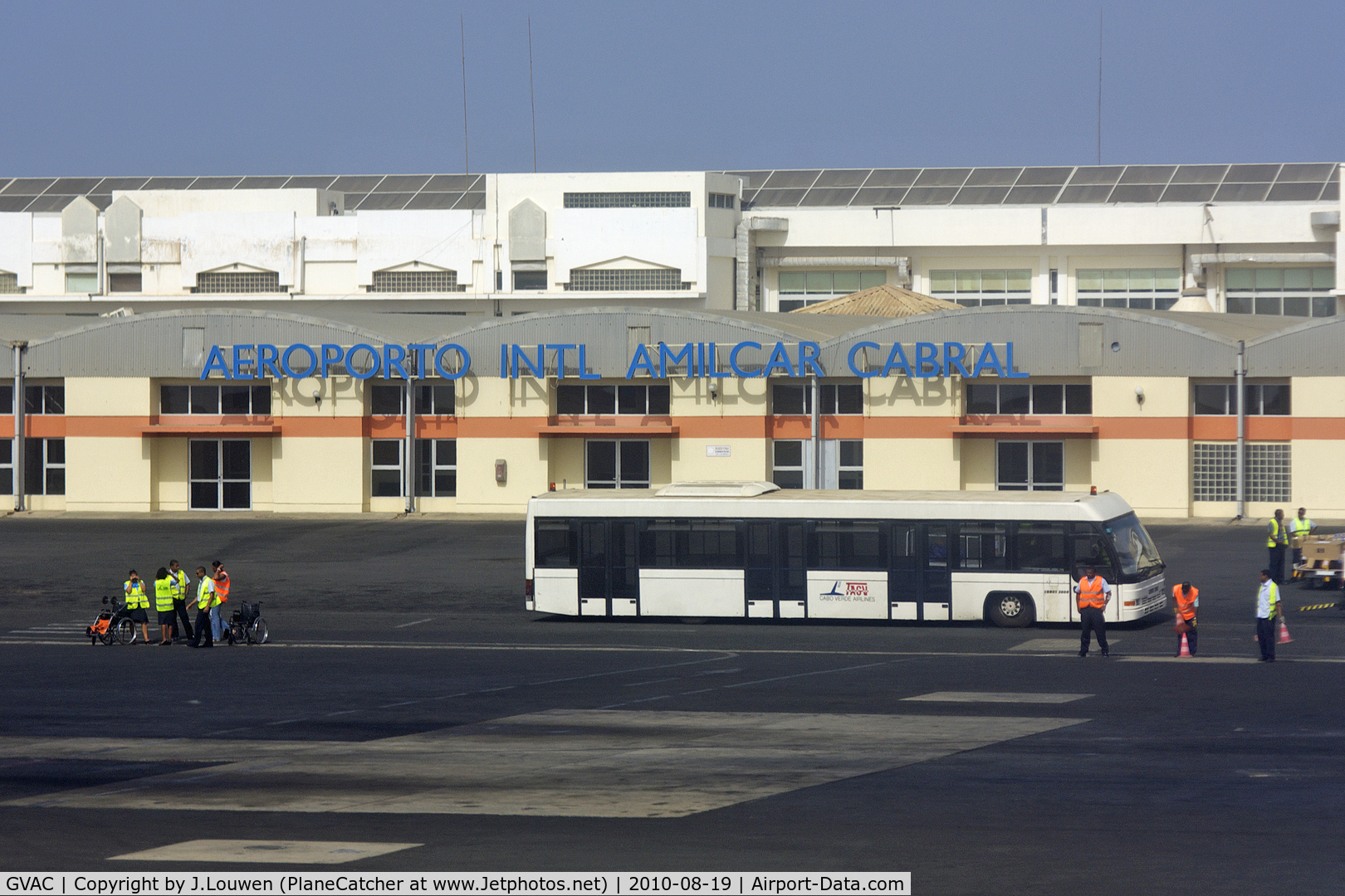 Amilcar Cabral International Airport, Sal, Espargos Cape Verde (GVAC) - Terminal seen from the airport side.