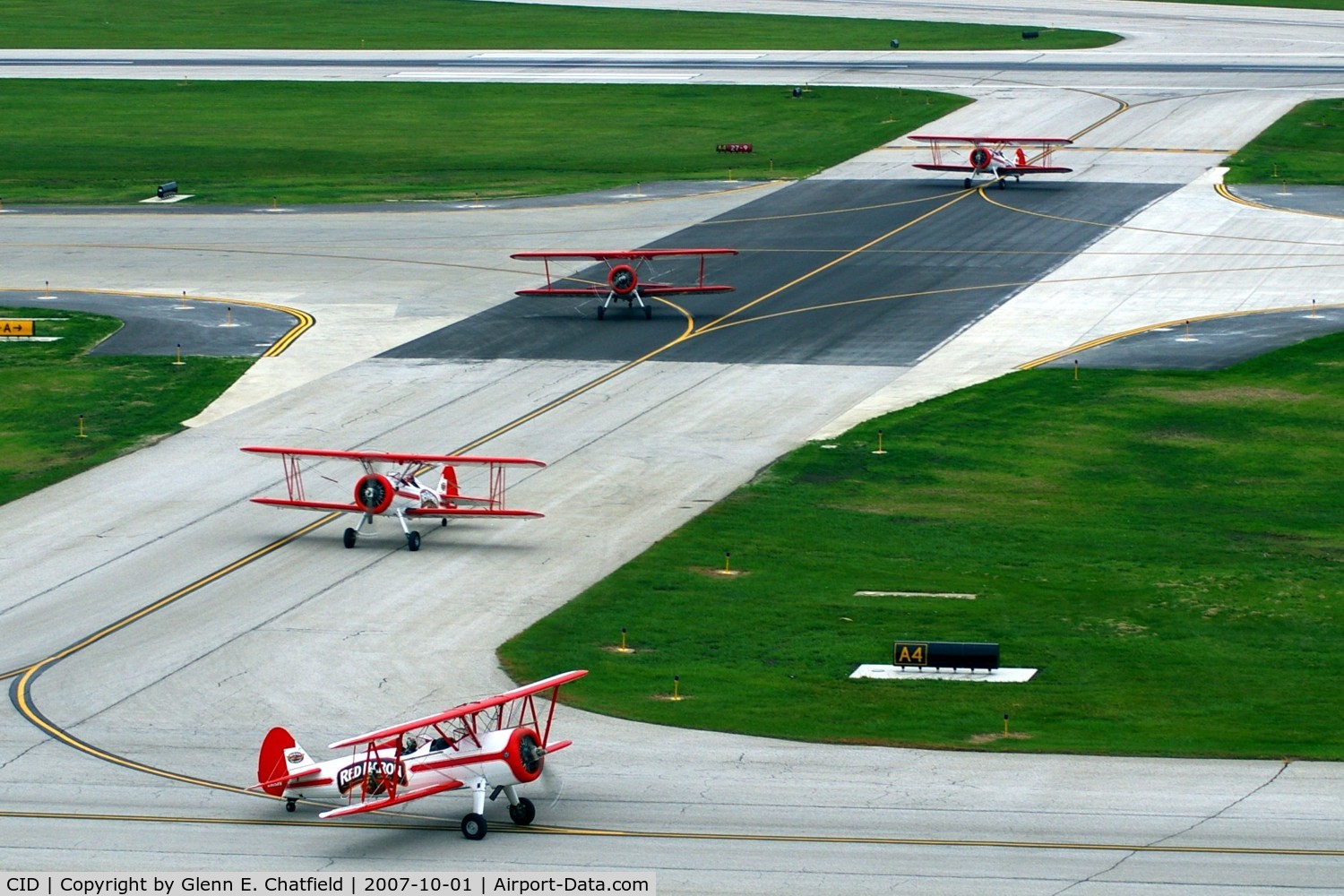 The Eastern Iowa Airport (CID) - Red Baron Pizza team arrives for an over-night stay