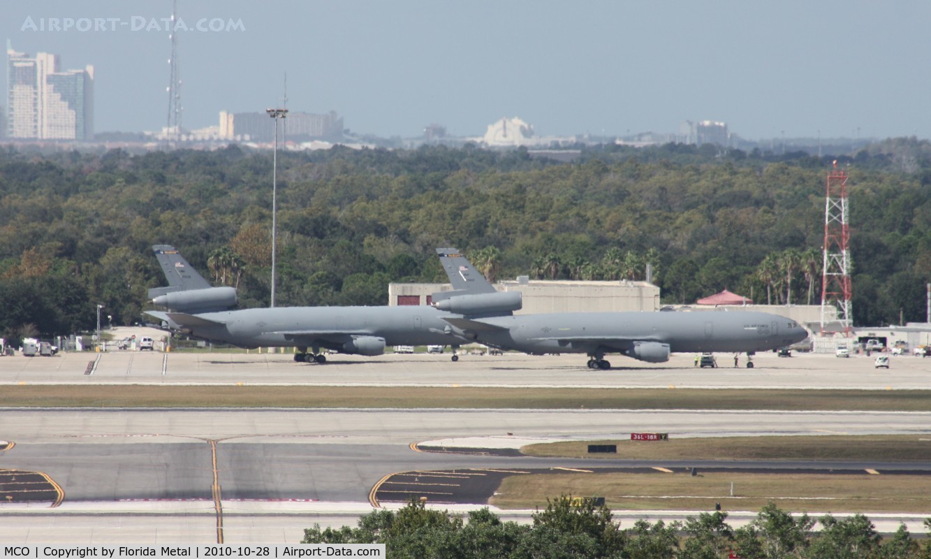 Orlando International Airport (MCO) - 2 KC-10s parked on west ramp at MCO during Military Tanker and Transport convention