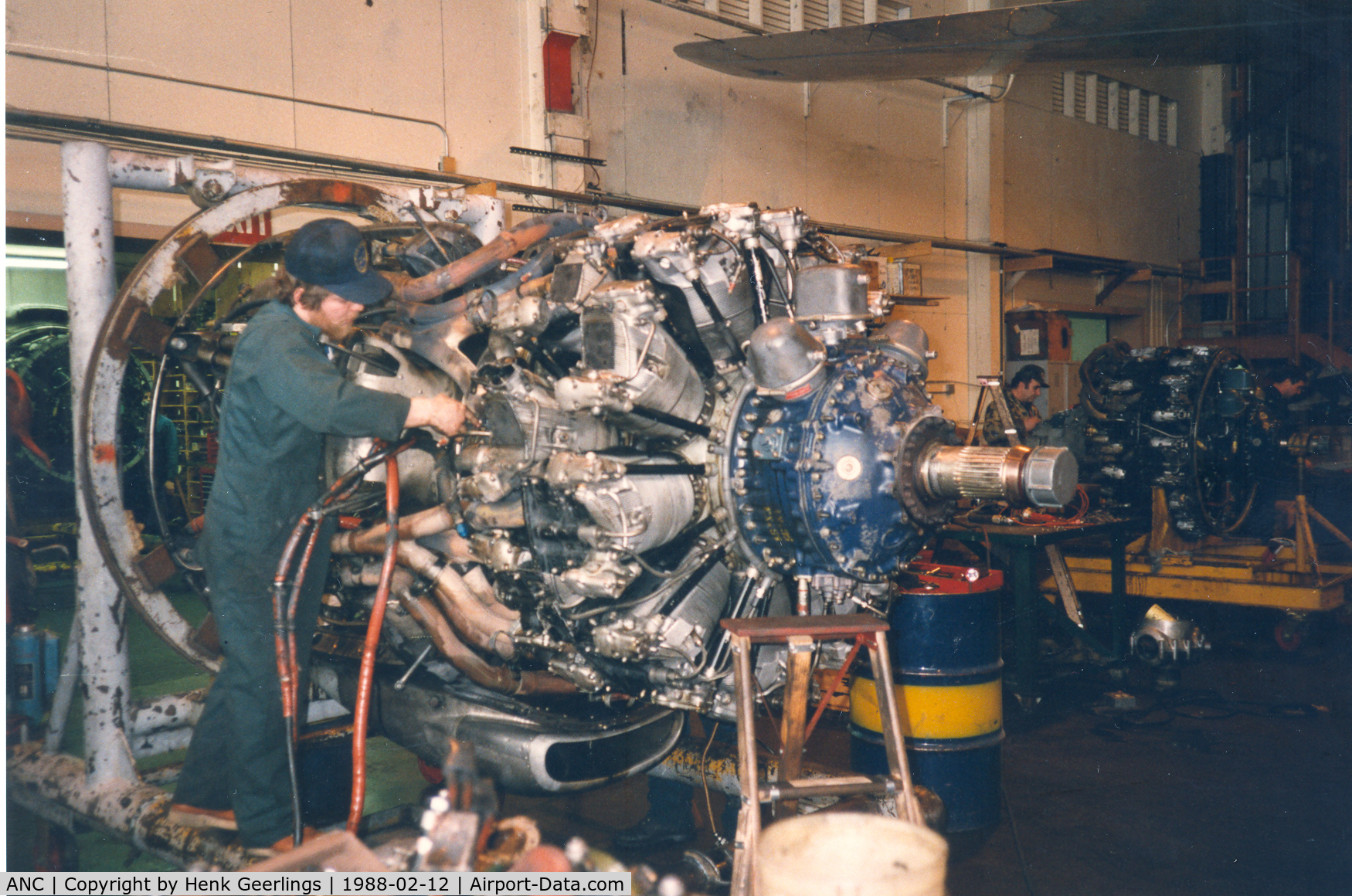 Ted Stevens Anchorage International Airport (ANC) - Engine shop  Northern Air Cargo - Anchorage.

DC-6 Engine