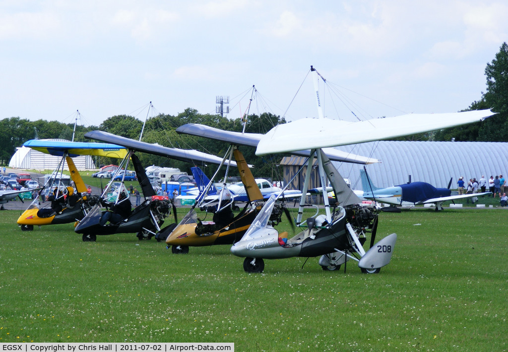 North Weald Airfield Airport, North Weald, England United Kingdom (EGSX) - Microlights at the Air Britain fly-in