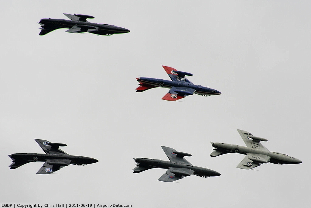 Kemble Airport, Kemble, England United Kingdom (EGBP) - Hunter's displaying at the Cotswold Airshow