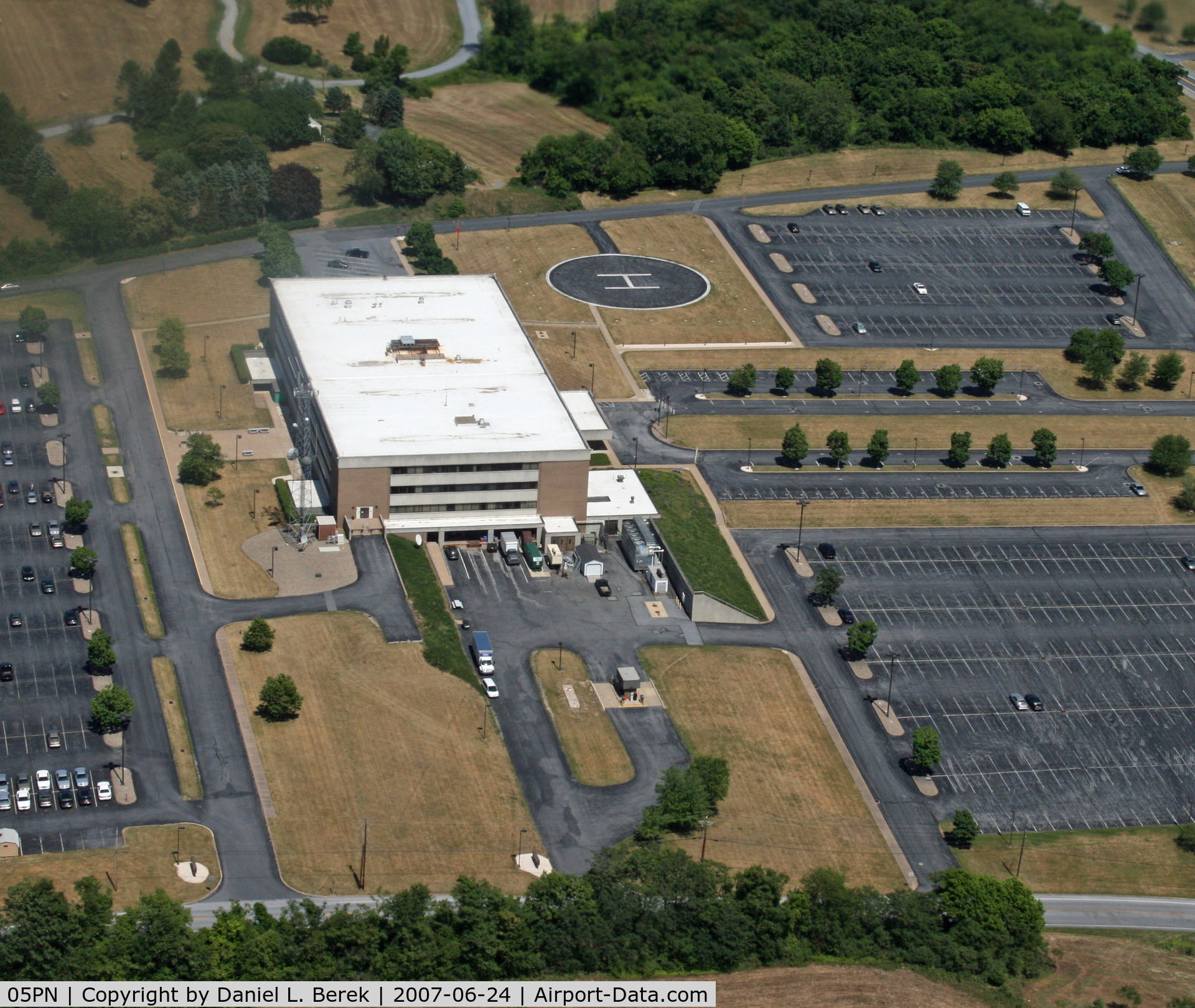 State Police Area Iii Heliport (05PN) - As viewed from a low-flying airplane.