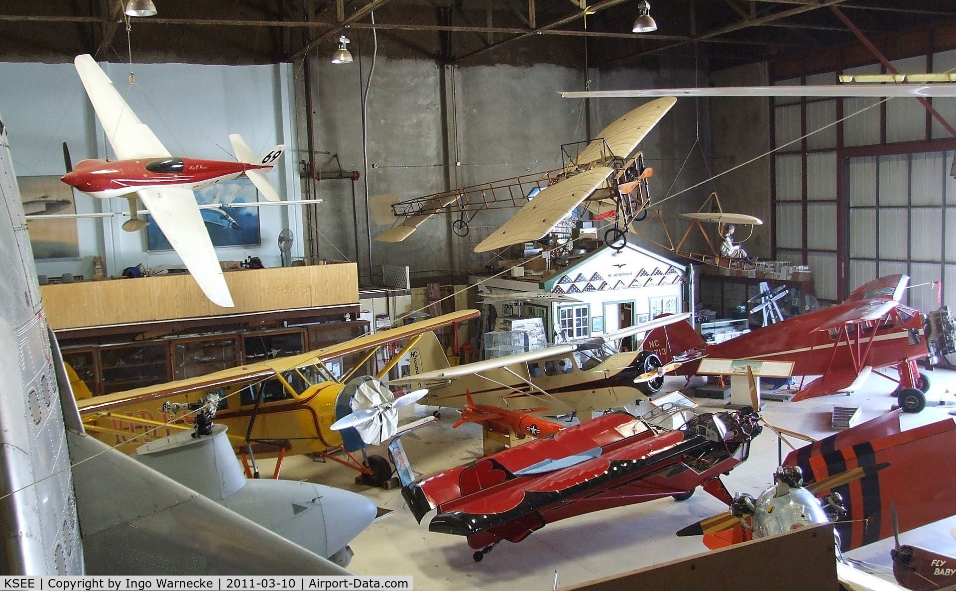 Gillespie Field Airport (SEE) - Inside the hangar of the San Diego Air & Space Museum's Annex