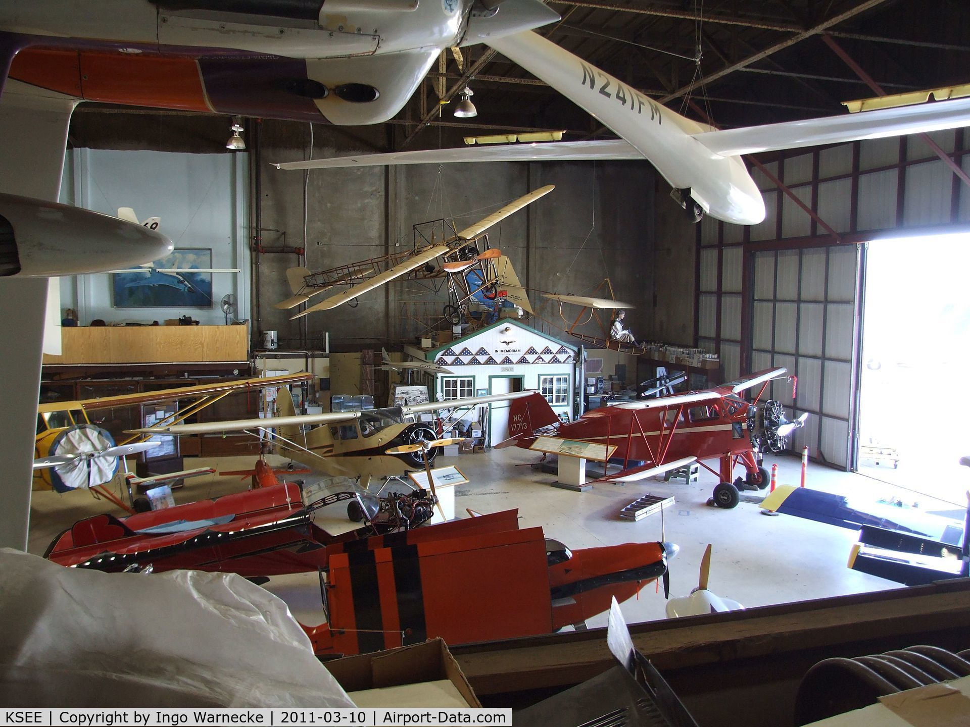 Gillespie Field Airport (SEE) - Inside the hangar of the San Diego Air & Space Museum's Annex