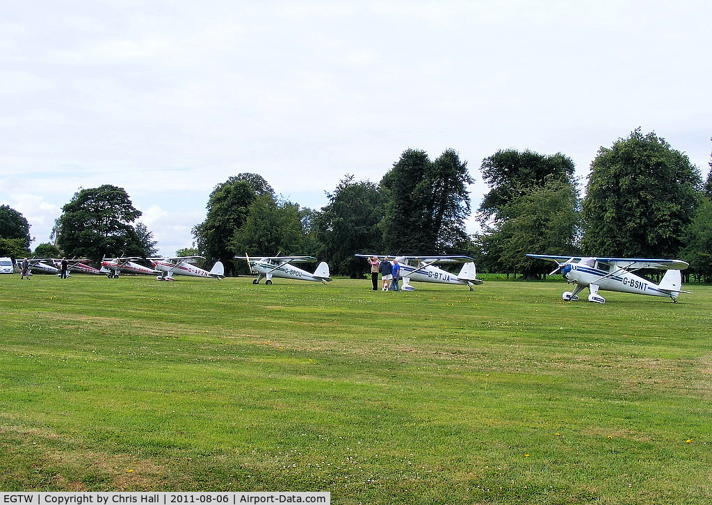 Oaksey Park Airport, Oaksey, England United Kingdom (EGTW) - at the Luscombe fly-in at Oaksey Park