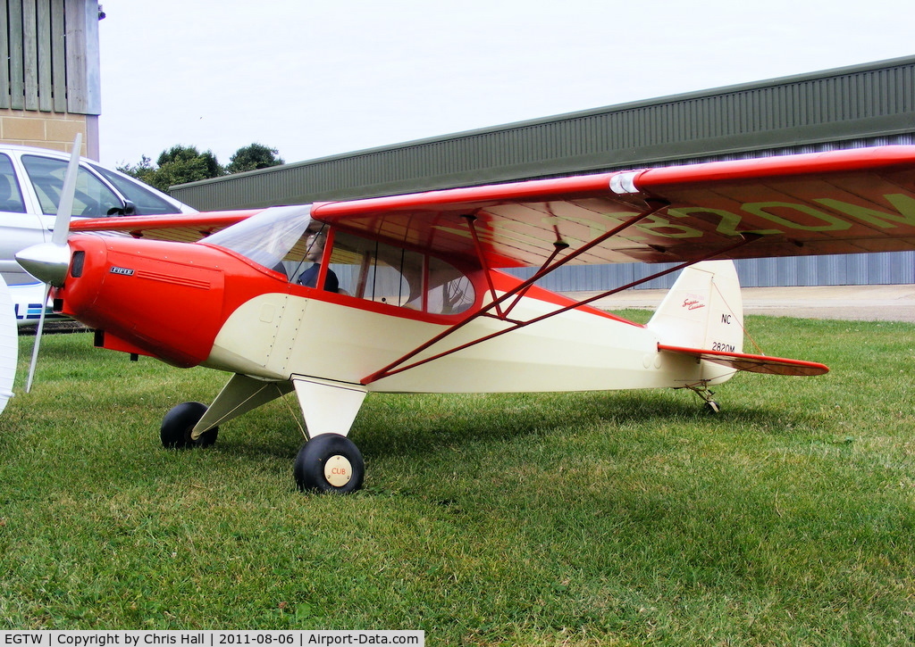 Oaksey Park Airport, Oaksey, England United Kingdom (EGTW) - RC model of Piper PA-12 N2820M