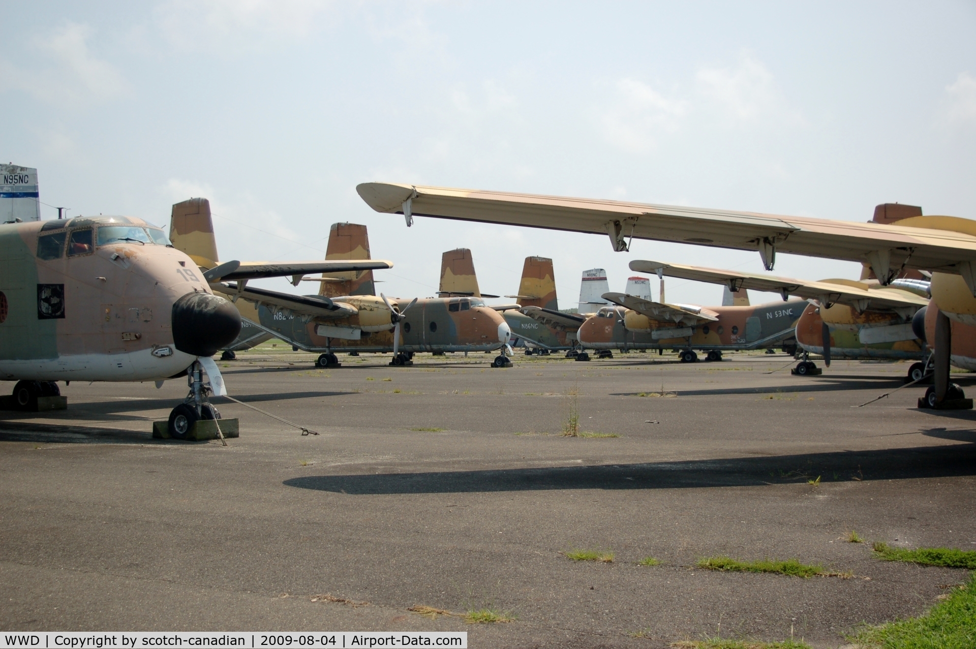 Cape May County Airport (WWD) - de Havilland DHC-4's at Pen Turbo Aviation, Cape May County Airport, Wildwood, NJ