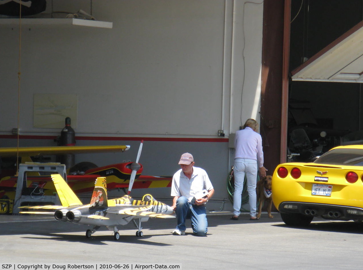 Santa Paula Airport (SZP) - RC JET Kerosene Burner-taxi demo under radio control