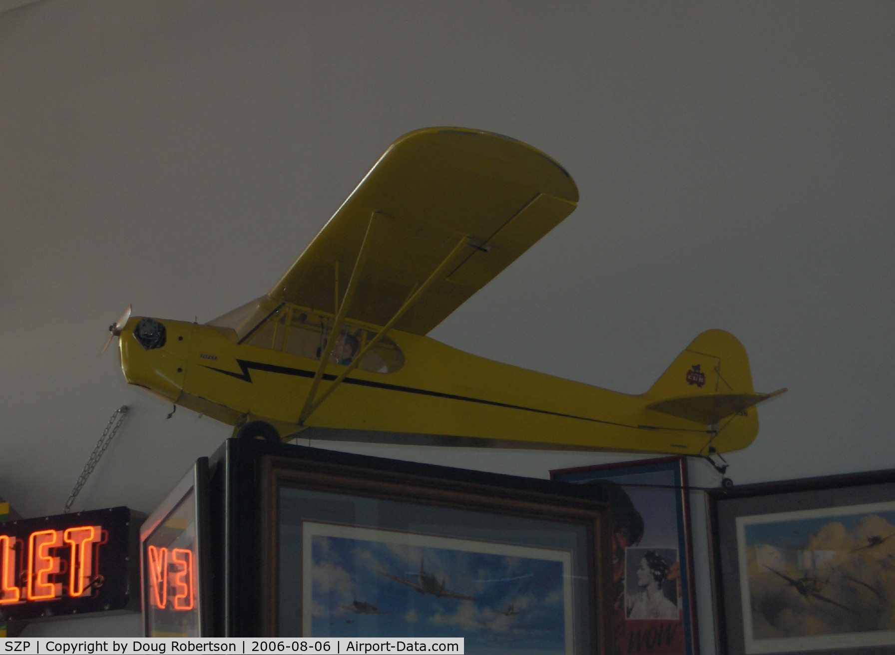 Santa Paula Airport (SZP) - RC scale model of NC5793N 1944 Piper J3C-65 CUB