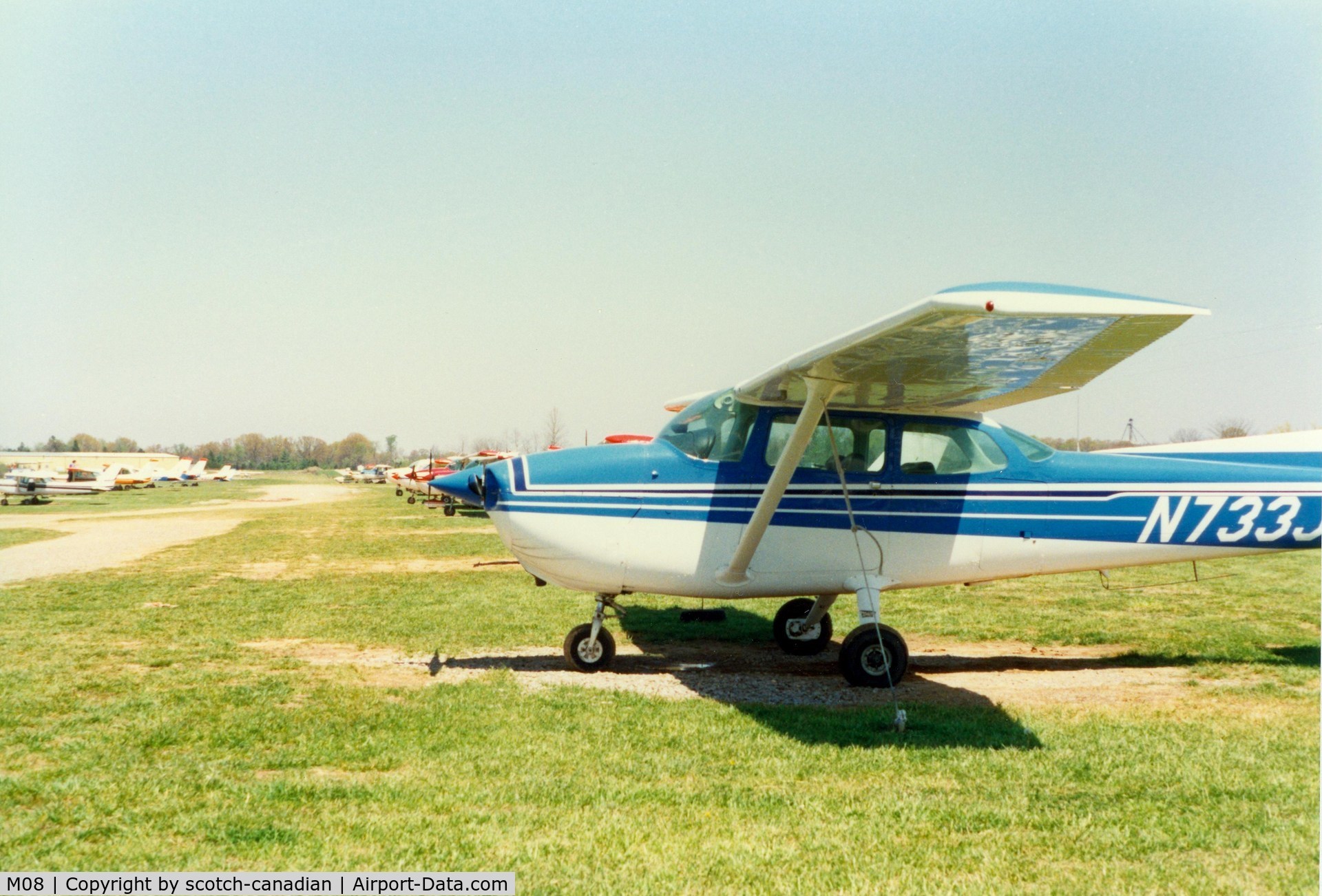 William L. Whitehurst Field Airport (M08) - Flight Line at Bolivar Aviation, William L. Whitehurst Field, Bolivar, TN - May 1989
