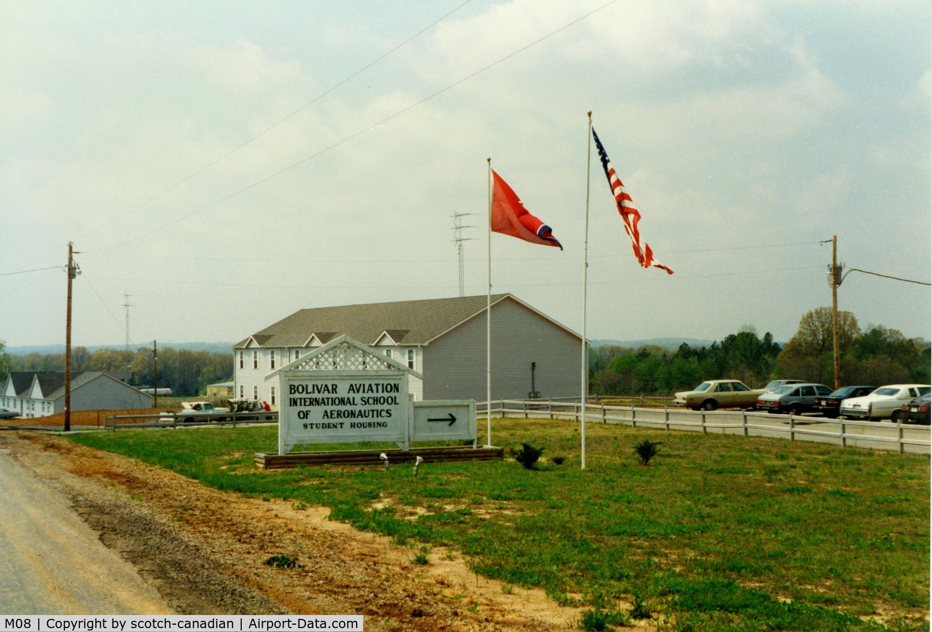 William L. Whitehurst Field Airport (M08) - Student Housing at Bolivar International School of Aeronautics, William L. Whitehurst Field, Bolivar, TN - April 1989