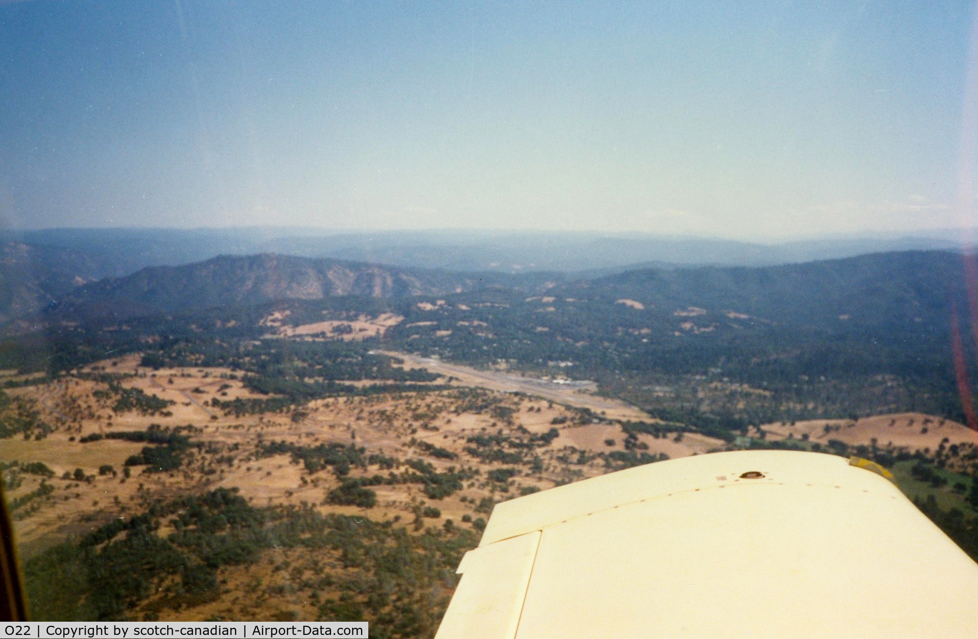Columbia Airport (O22) - Columbia Airport, CA - photographed from 1974 Grumman American Aviation Corp. AA-1B N9881L - July 1989 