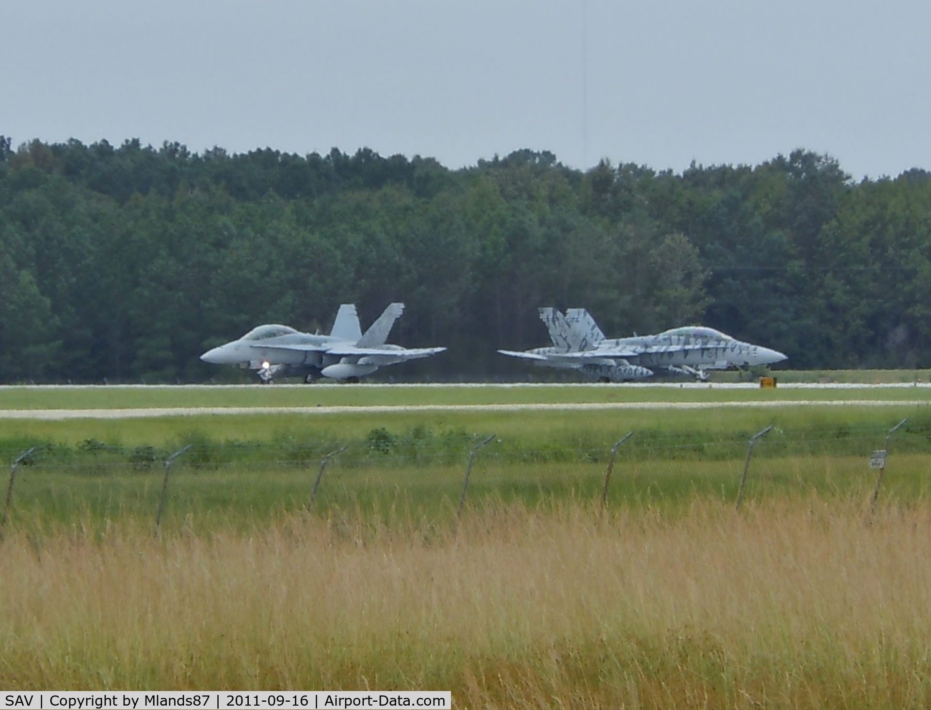 Savannah/hilton Head International Airport (SAV) - Some F-18's about to takeoff. One in some interesting paint on one.