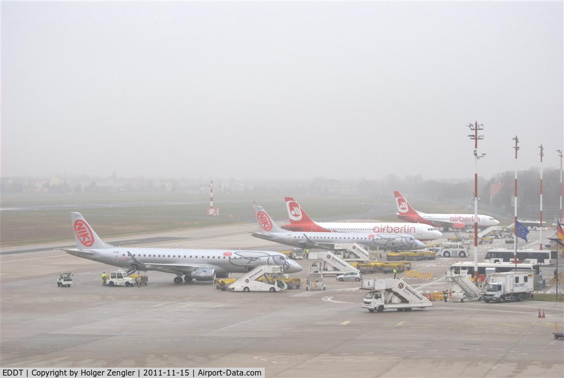 Tegel International Airport (closing in 2011), Berlin Germany (EDDT) - Four members of the new airberlin family.......