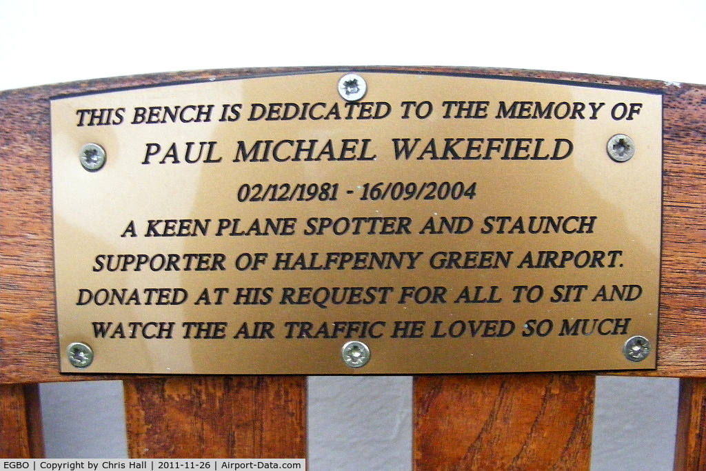 Wolverhampton Airport, Wolverhampton, England United Kingdom (EGBO) - In memory of a young spotter