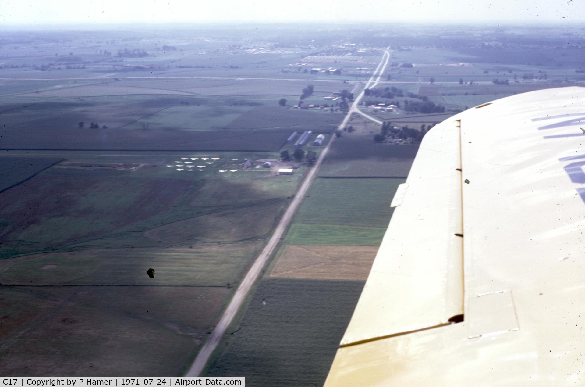 Marion Airport (C17) - Marion, Iowa.Downwind in N74621. Summer 1971. (Thanks Keith!)