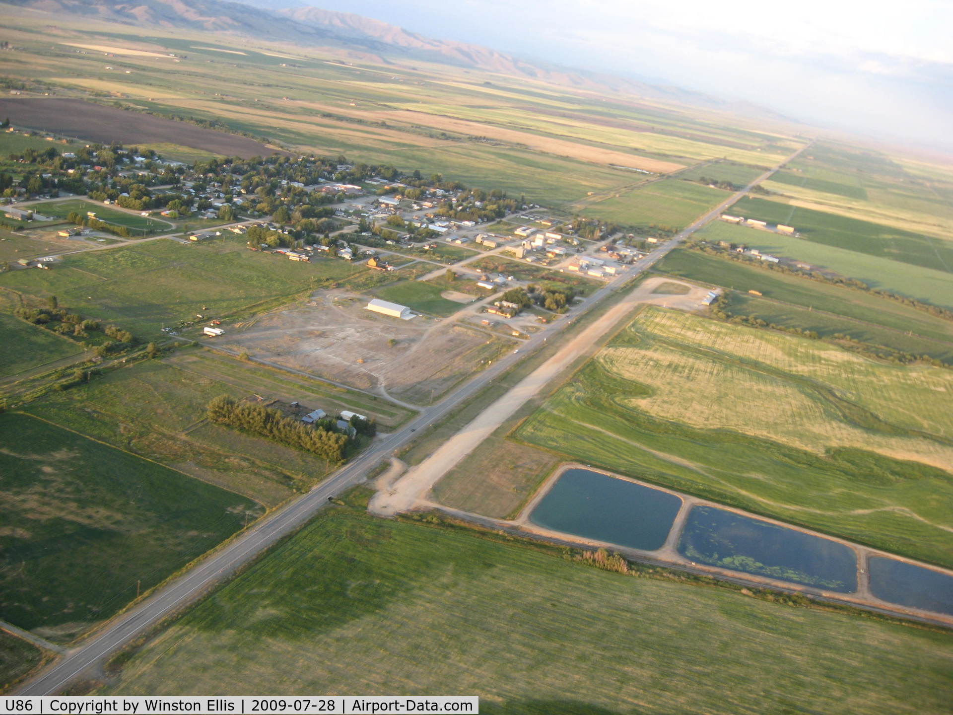 Camas County Airport (U86) - View from West